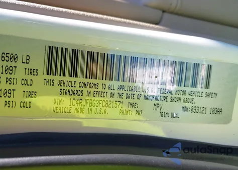 2015 Jeep Grand Cherokee Limited z USA, uszkodzony, nr VIN 1C4RJFBG3FC821571